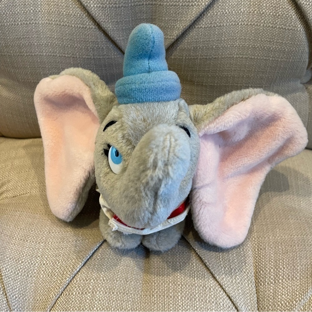Vintage Disney Dumbo Toy Plush Elephant 8”